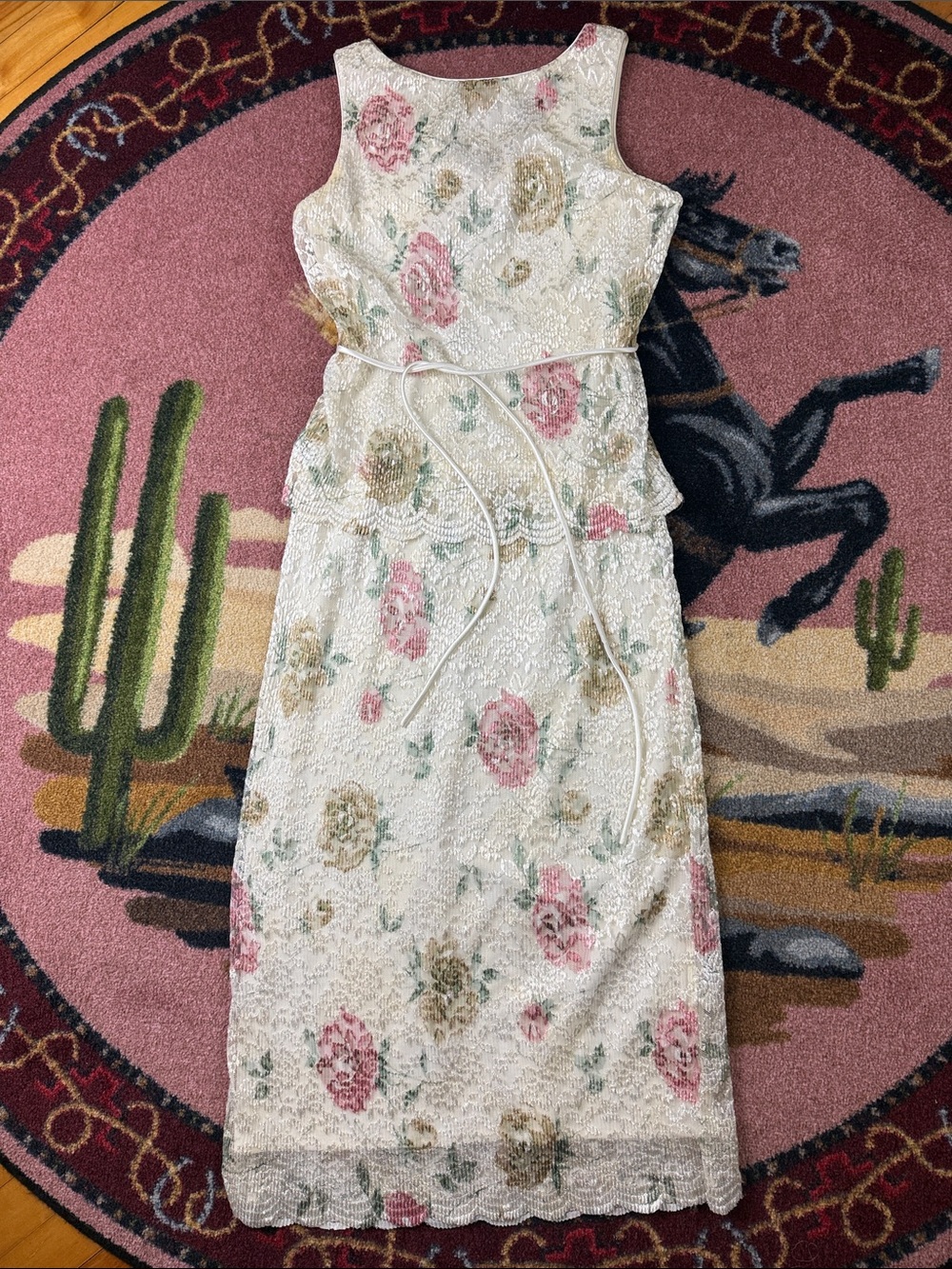 Vintage Maci Dress Floral Lace Gown